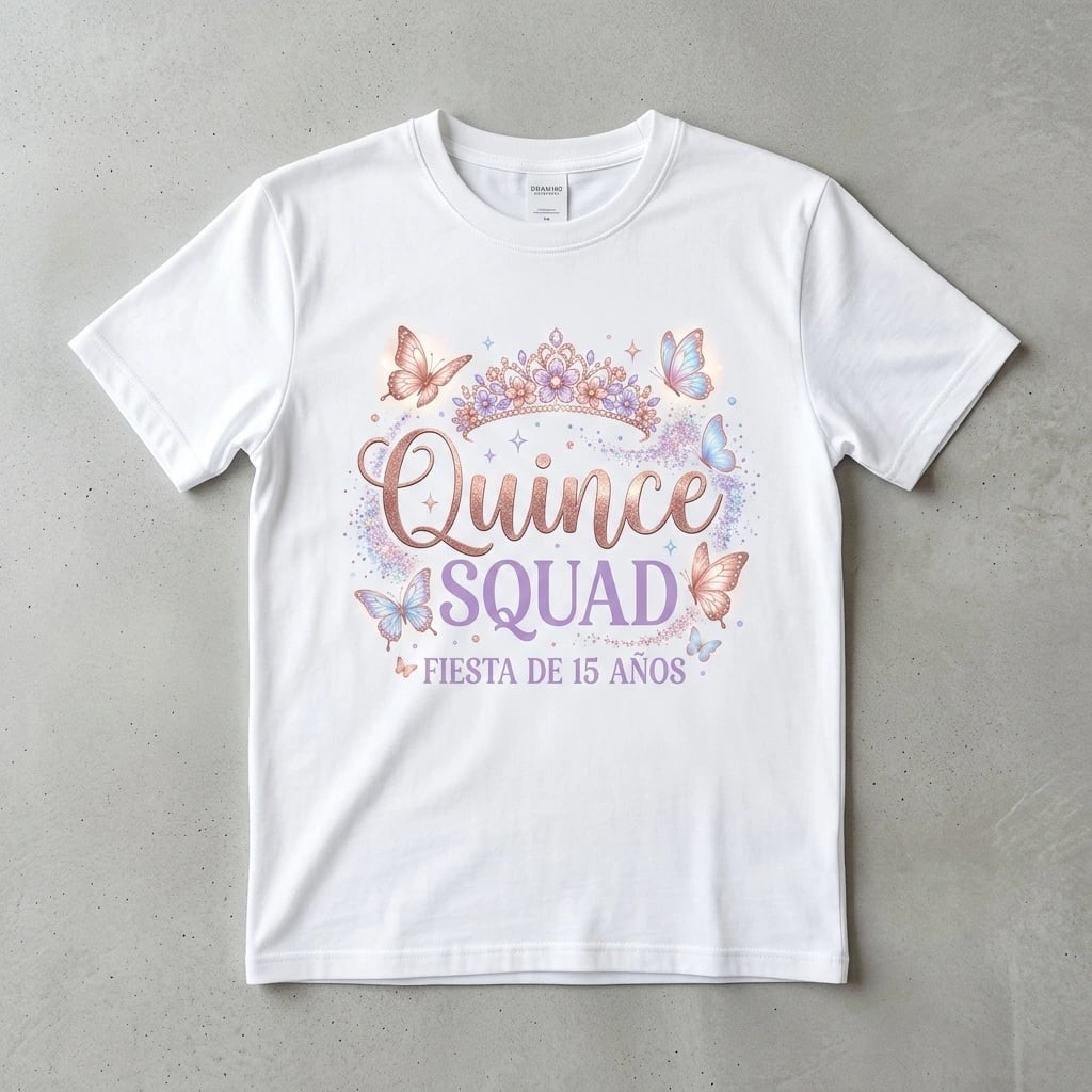 Polo Personalizado Quinceañera Squad - Fiesta de 15 Años & Damas - Principal