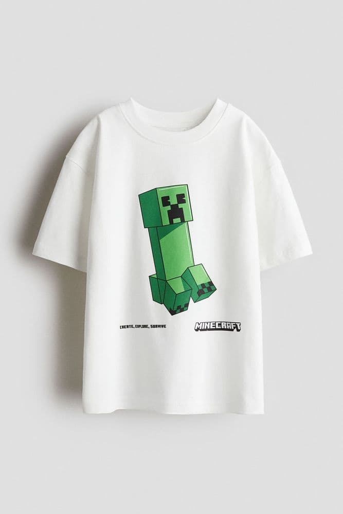 Polo oversize estampado Minecraft - 0