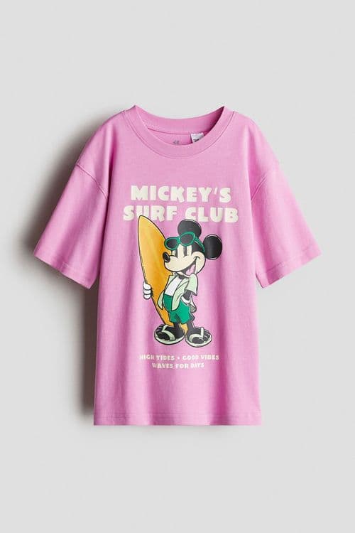 Polo Oversize Estampado Mickey