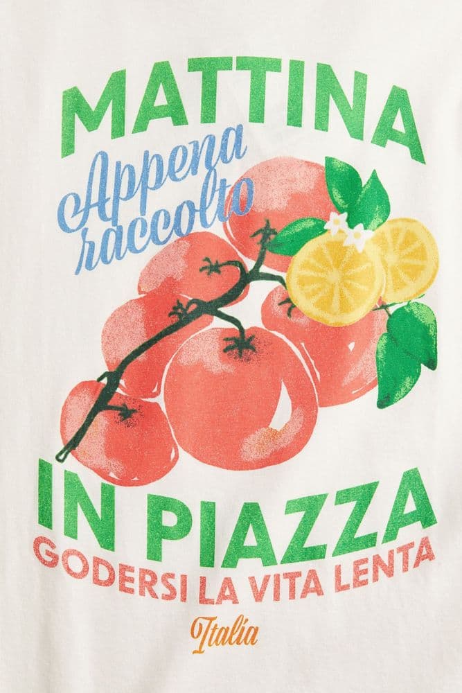 Polo oversize estampado Mattina in piazza - 1