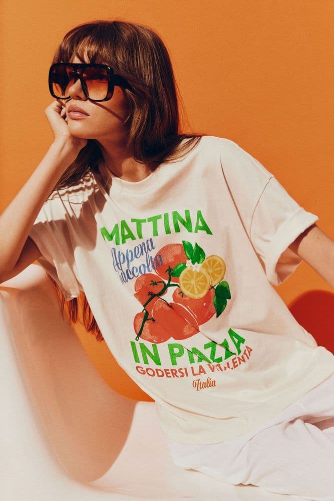 Polo oversize estampado Mattina in piazza - 4